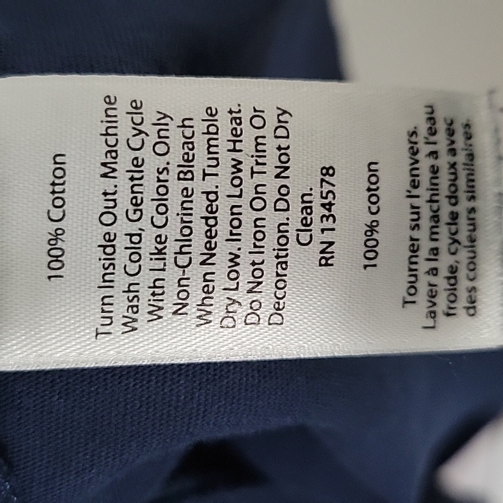Vineyard Vines Navy Long Sleeve Tee, Size X-Large - Picture 6 of 6